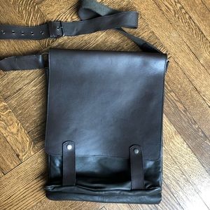 Nicole Farhi Leather Messenger Bag